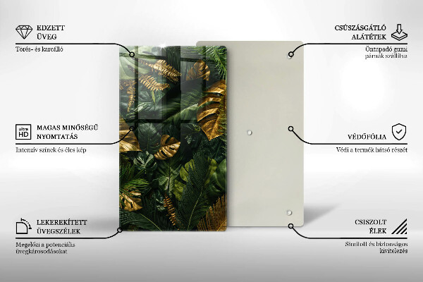 Kryt na varnou desku Listy zlaté monstery