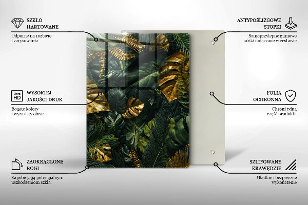 Kryt na varnou desku Listy zlaté monstery