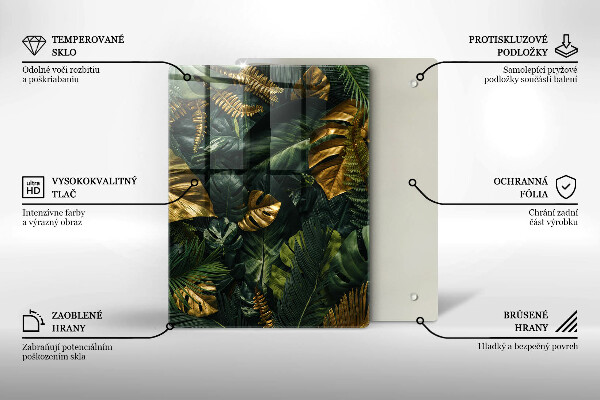 Kryt na varnou desku Listy zlaté monstery