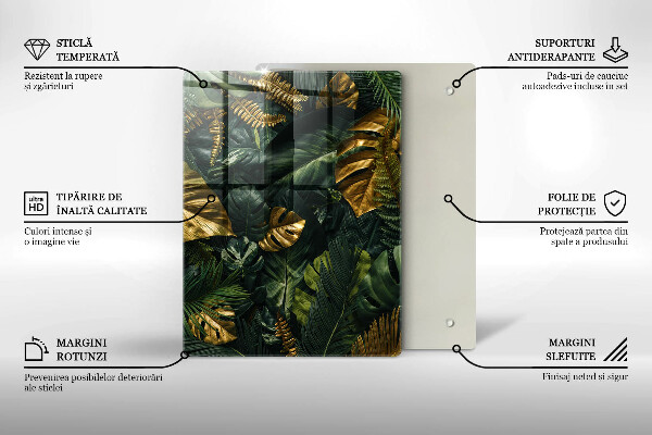 Kryt na varnou desku Listy zlaté monstery