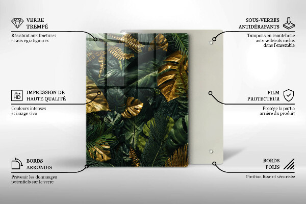 Kryt na varnou desku Listy zlaté monstery