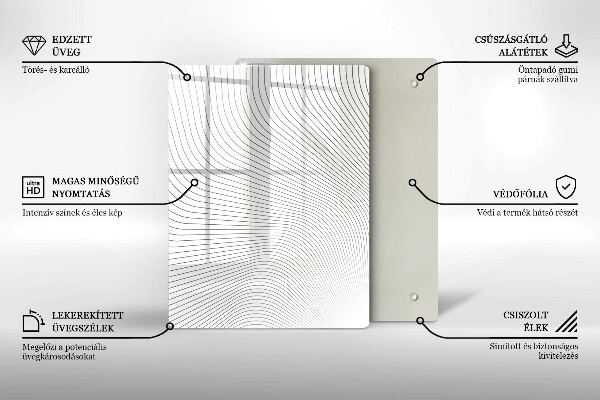 Kryt na varnou desku Moderní čáry vzor