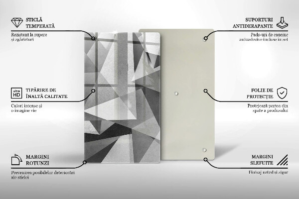 Kryt na varnou desku Konkrétní ostrá abstrakce