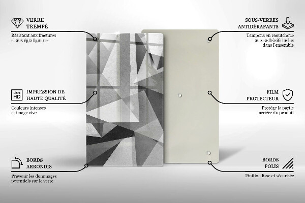 Kryt na varnou desku Konkrétní ostrá abstrakce