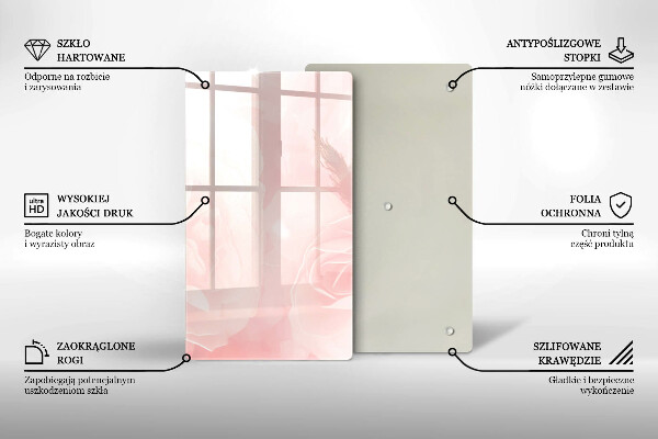 Kryt na varnou desku Pozadí pastelových růží