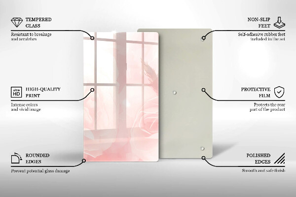 Kryt na varnou desku Pozadí pastelových růží