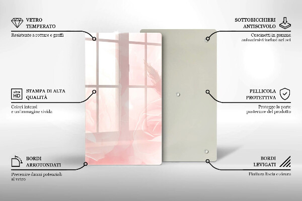 Kryt na varnou desku Pozadí pastelových růží