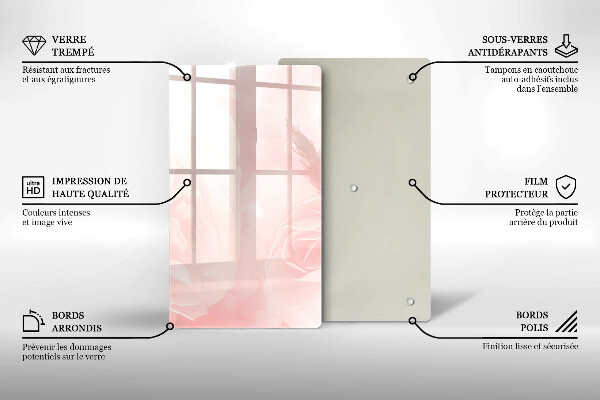 Kryt na varnou desku Pozadí pastelových růží