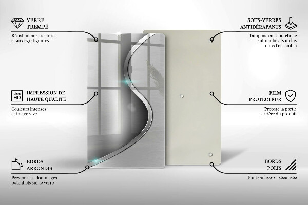 Kryt na varnou desku Abstraktní stříbrný kov