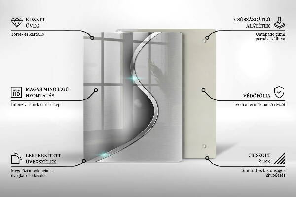 Kryt na varnou desku Abstraktní stříbrný kov