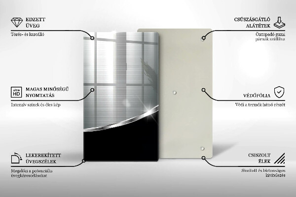 Kryt na varnou desku Abstrakce s kovem