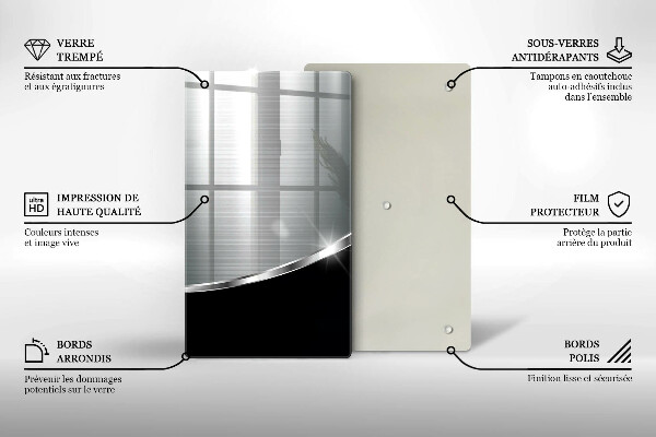 Kryt na varnou desku Abstrakce s kovem