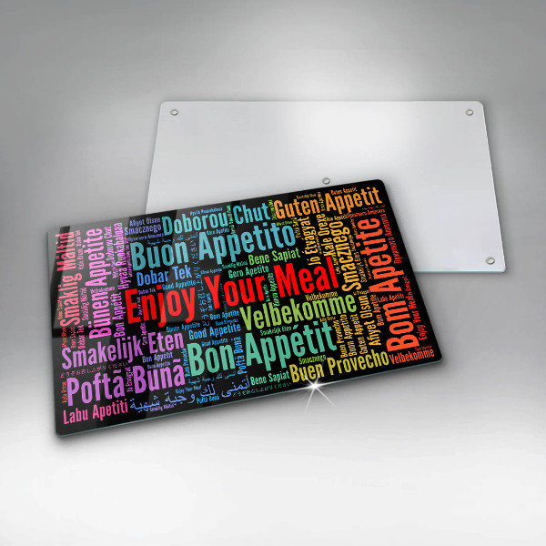 Kryt na varnou desku Titulky jazyky dobré chuti
