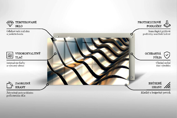 Kryt na varnou desku 3d kovové tvary