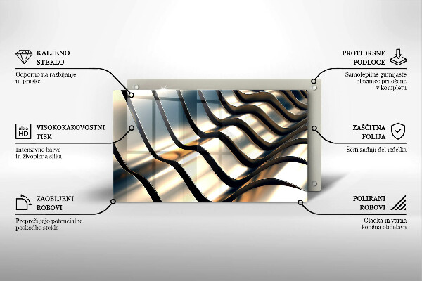 Kryt na varnou desku 3d kovové tvary