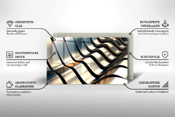 Kryt na varnou desku 3d kovové tvary