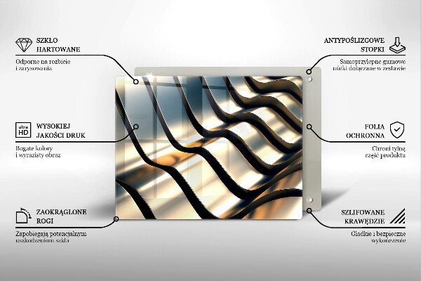 Kryt na varnou desku 3d kovové tvary