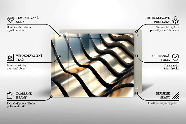 Kryt na varnou desku 3d kovové tvary