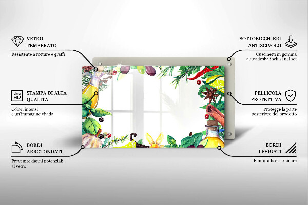 Sklo za sporák Malované jídlo