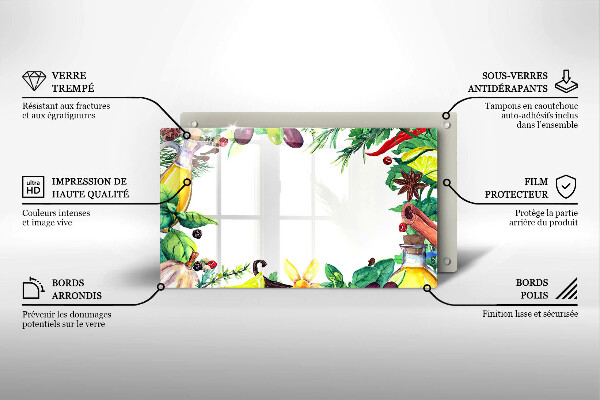 Sklo za sporák Malované jídlo