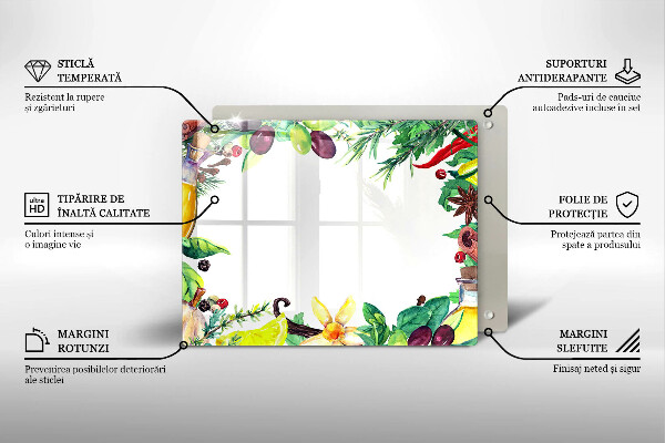 Sklo za sporák Malované jídlo