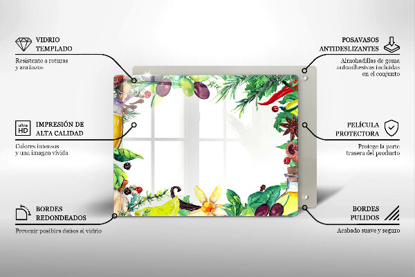 Sklo za sporák Malované jídlo