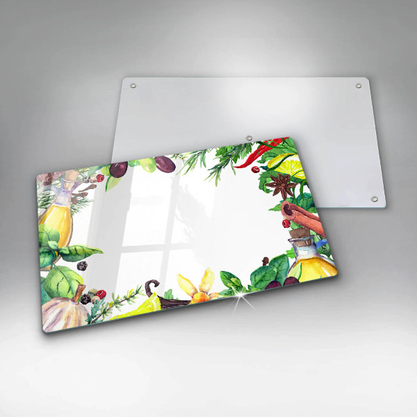 Sklo za sporák Malované jídlo