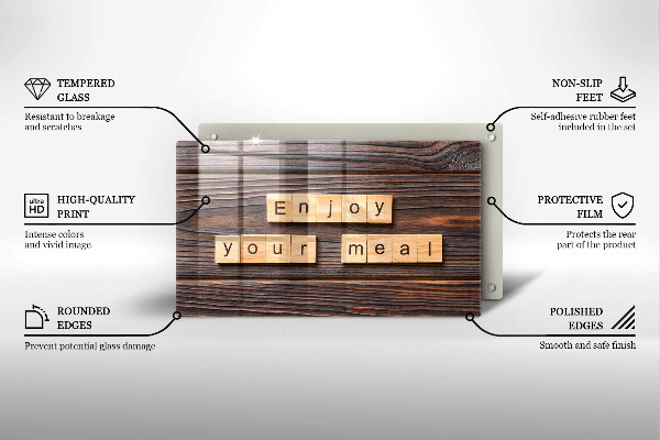 Sklo za sporák Enjoy your meal