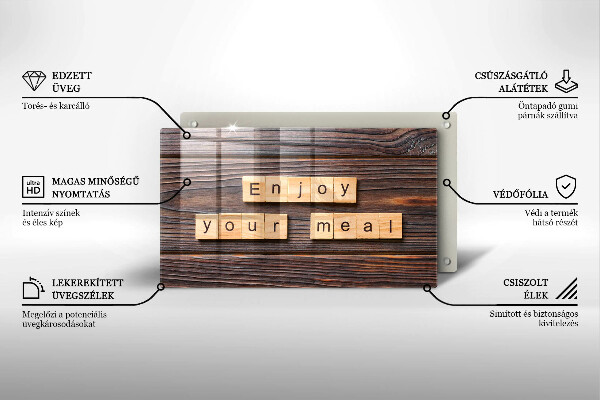 Sklo za sporák Enjoy your meal