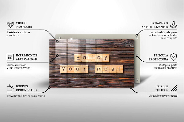 Sklo za sporák Enjoy your meal