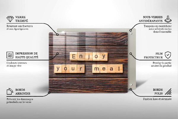 Sklo za sporák Enjoy your meal