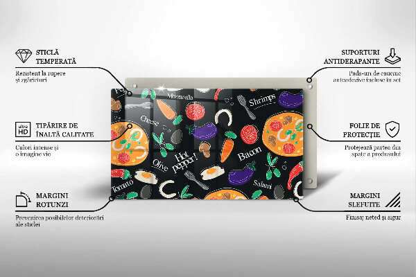 Kryt na varnou desku Jídlo ilustrace