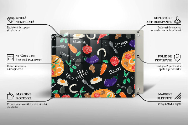 Kryt na varnou desku Jídlo ilustrace