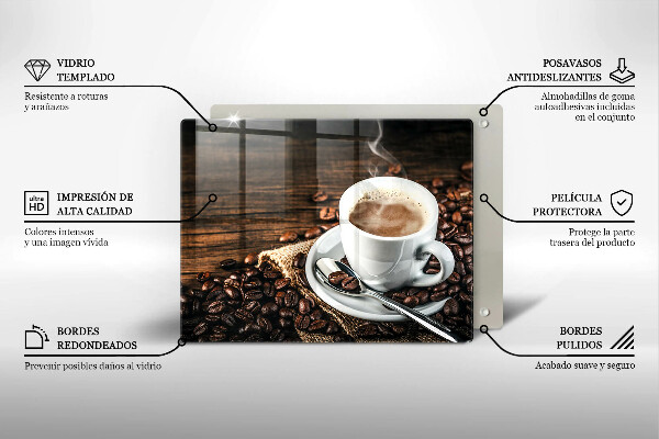 Sklo za sporák Šálek a kávová zrna