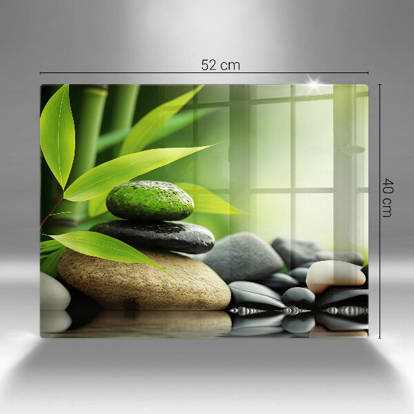 Sklo za sporák Zen bambusové kameny