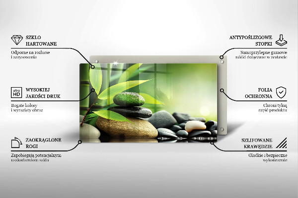 Sklo za sporák Zen bambusové kameny