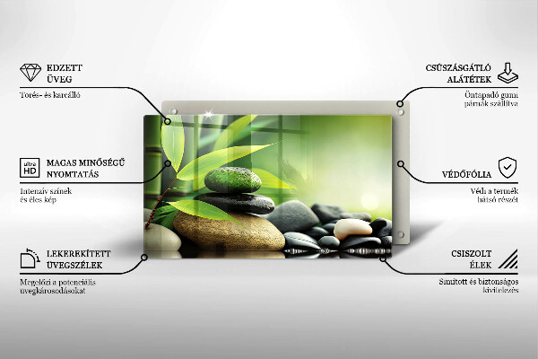 Sklo za sporák Zen bambusové kameny