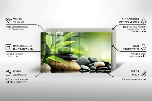 Sklo za sporák Zen bambusové kameny