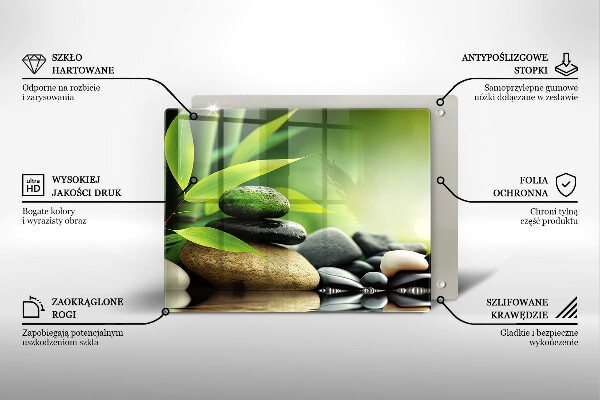 Sklo za sporák Zen bambusové kameny