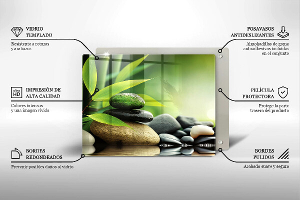 Sklo za sporák Zen bambusové kameny