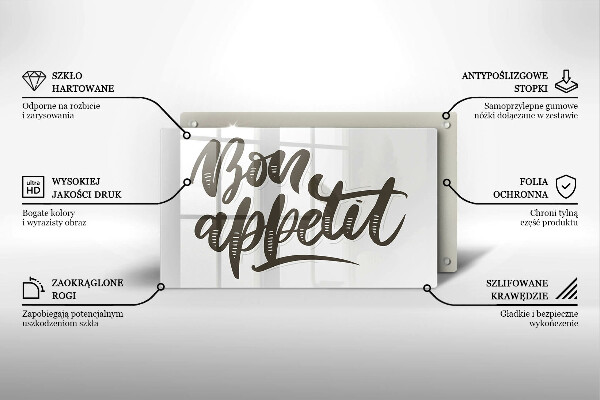 Deska za sporák Bon appetit nápis