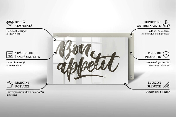 Deska za sporák Bon appetit nápis