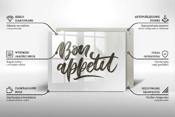 Deska za sporák Bon appetit nápis