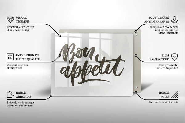 Deska za sporák Bon appetit nápis