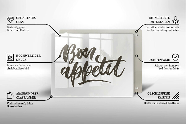 Deska za sporák Bon appetit nápis