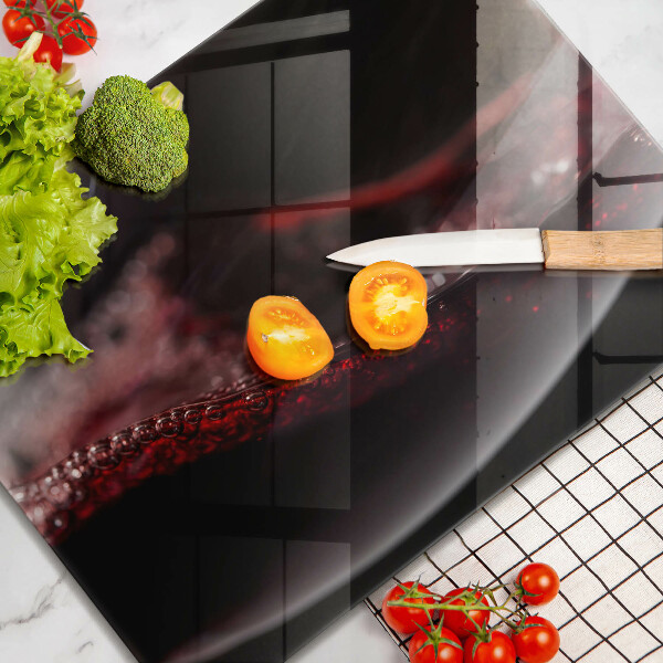 Deska za sporák Červené víno ve sklenici