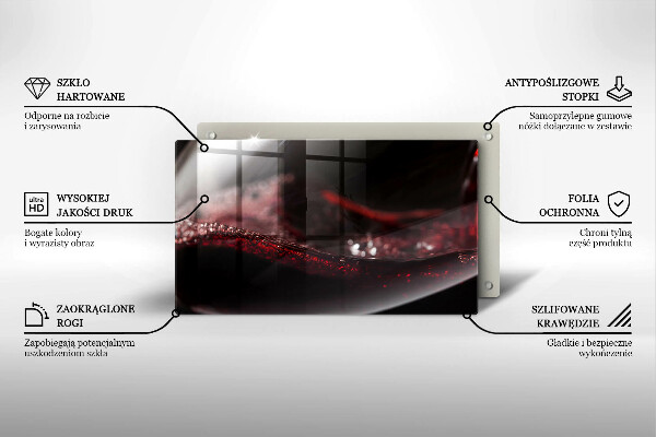 Deska za sporák Červené víno ve sklenici