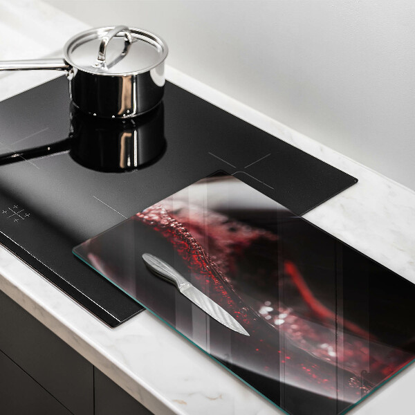 Deska za sporák Červené víno ve sklenici