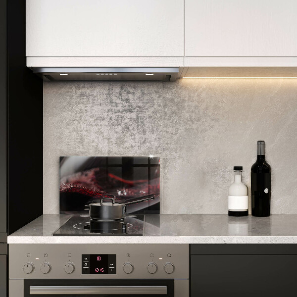 Deska za sporák Červené víno ve sklenici