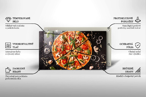 Deska za sporák Pizza s houbami